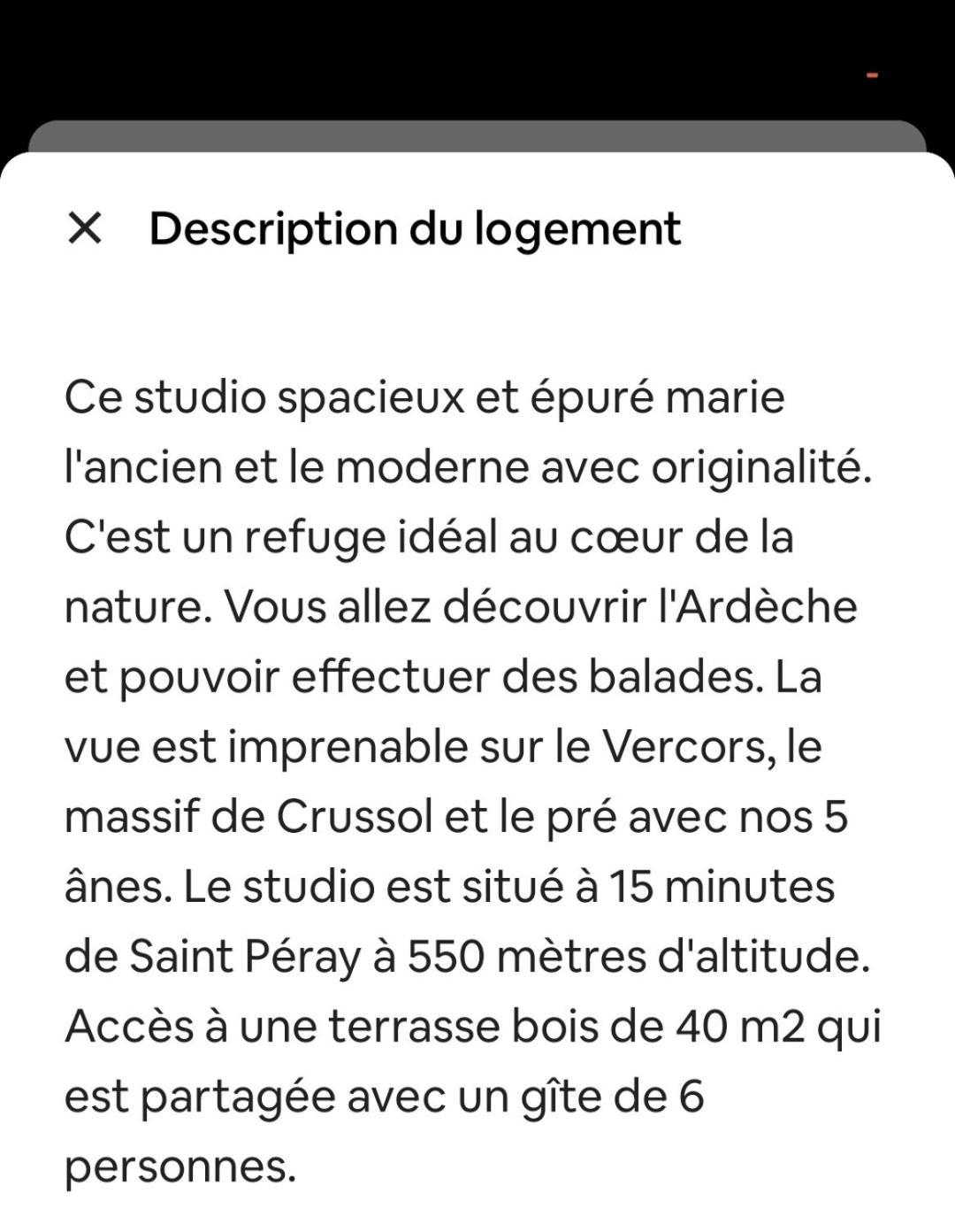 Studio Les Cadichons De La Grange Saint-Péray Zewnętrze zdjęcie